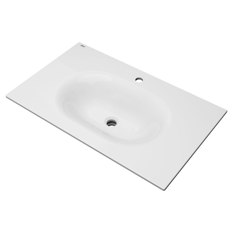 American Standard Studio S White Vitreous China Rectangular DropIn